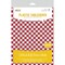 12/Case Bulk Red and White Gingham 30" x 96" Rectangular Stay Put Plastic tablecover